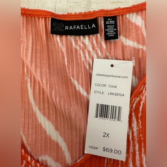 Rafaella Orange and White Blouse ☀️🌴 - Picture 4 of 11